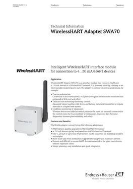 Wirelesshart Adapter SWA70