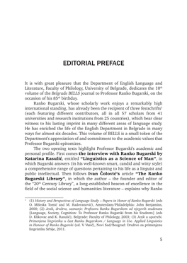 Editorial Preface