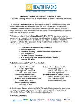 National Workforce Diversity Pipeline Grantee Office of Minority Health – U.S