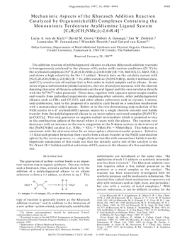 Mechanistic Aspects of the Kharasch Addition Reaction Catalyzed by Organonickel(II)