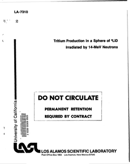 Tritium Production in a Sphere of 6Lid Irradiated by 14-Mev Neutrons