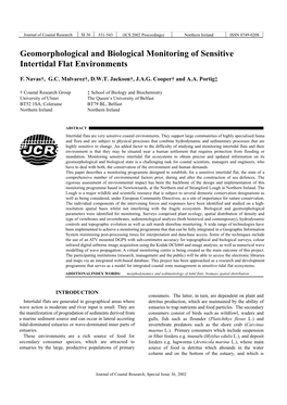 Geomorphological and Biological Monitoring of Sensitive Intertidal Flat Environments