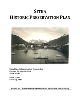 The Sitka Historic Preservation Plan