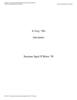 '50S Adventure Suzanne Jagel O'brien