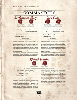 Commanders and Characters