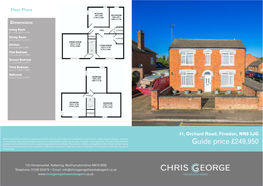 Floor Plans 41, Orchard Road, Finedon, NN9