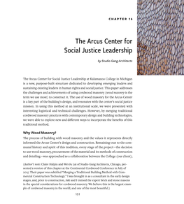 The Arcus Center for Social Justice Leadership
