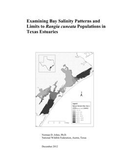 Examining Bay Salinity Patterns and Limits to Rangia Cuneata Populations in Texas Estuaries