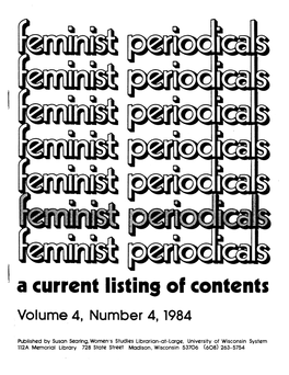 A Current Listing of Contents Volume 4, Number 4,1984