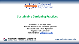 Sustainable Gardening Practices