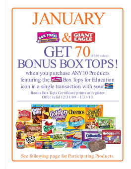 Bonus Box Tops!