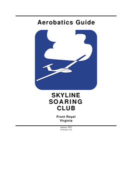 Aerobatics Guide SKYLINE SOARING CLUB