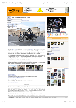 TEST Moto Guzzi Bellagio Black Eagle