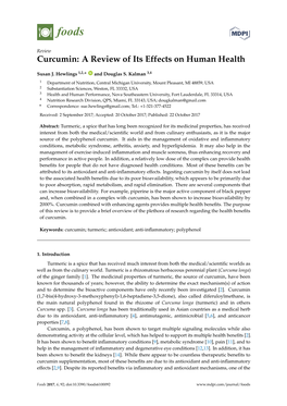 Curcumin: a Review of Its Effects on Human Health