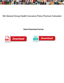 Sbi General Group Health Insurance Policy Premium Calculator