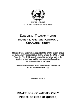 Euro Asian Transport Links Inland Vs