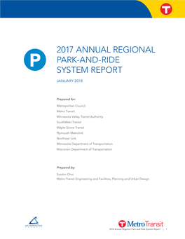 2017 Annual Regional Park-And-Ride System Report