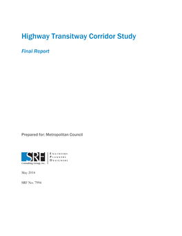 Highway Transitway Corridor Study: Final Report