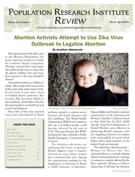 Abortion Activists Attempt to Use Zika Virus Outbreak to Legalize Abortion