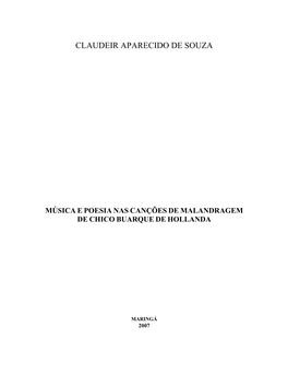 A Tradição Poética Da Canção Popular De Chico Buarque