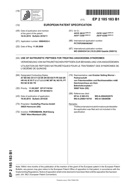 Use of Natriuretic Peptides for Treating