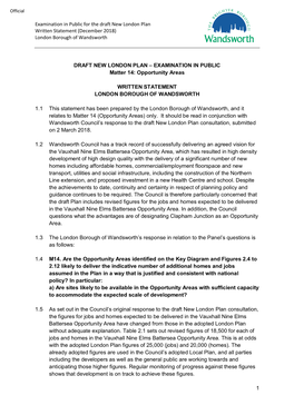 (December 2018) London Borough of Wandsworth 1 DRAFT