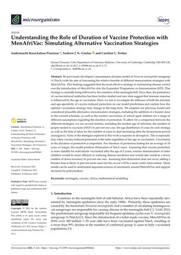 Understanding the Role of Duration of Vaccine Protection with Menafrivac: Simulating Alternative Vaccination Strategies