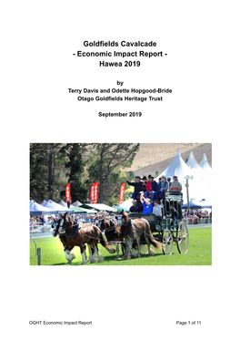 Economic Impact Report - Hawea 2019