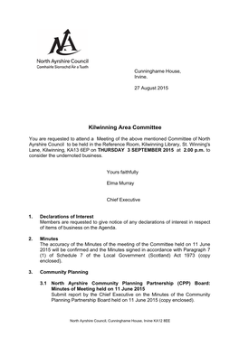 Kilwinning Area Committee