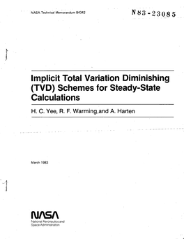 Implicit Total Variation Diminishing (TVD) Schemes for Steady-State Calculations H