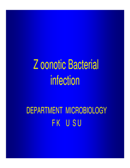 Z Oonotic Bacterial Infection