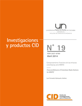 N˚ 19 ISSN 2027-8780 Abril 2014