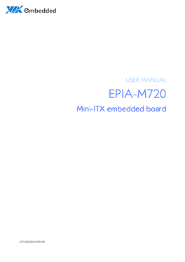 EPIA-M720 Mini-ITX Embedded Board