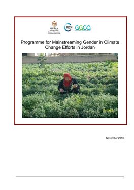 Programme for Mainstreaming Gender in Climate Change Efforts in Jordan