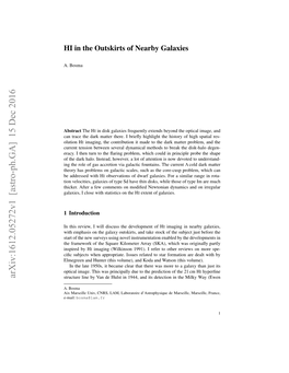 Arxiv:1612.05272V1 [Astro-Ph.GA] 15 Dec 2016 Structure Line by Van De Hulst in 1944, and Its Detection in the Milky Way (Ewen