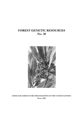 FOREST GENETIC RESOURCES No. 30
