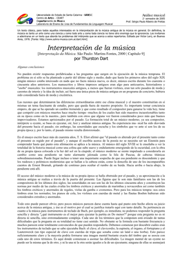 Interpretación De La Música Antigua De La Música En General