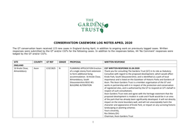 1 Conservation Casework Log Notes April 2020
