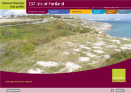 137. Isle of Portland Area Profile: Supporting Documents