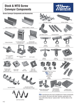 Stock & MTO Screw Conveyor Components