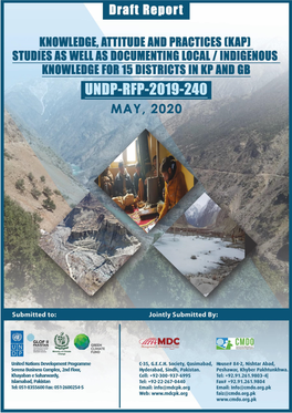 Draft Report on KAP Studies (GB and KPK) August 3, 2020