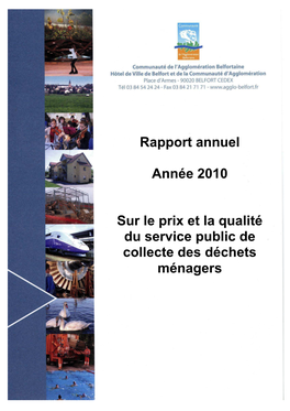 11-04-15 Rapport D'activité 2010 Service Déchets Ménagers V2
