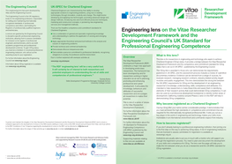 Engineering Lens on the Vitae Researcher Development Framework and the Engineering Council's UK Standard for Professional Engi