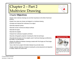 Chapter 2 – Part 2 Multiview Drawing Chapter Objectives