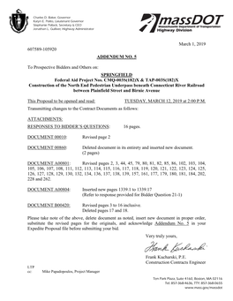 SPRINGFIELD Federal Aid Project Nos. CMQ-003S(1