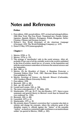 Notes and References