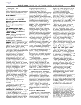 Federal Register/Vol. 85, No. 196/Thursday, October 8, 2020