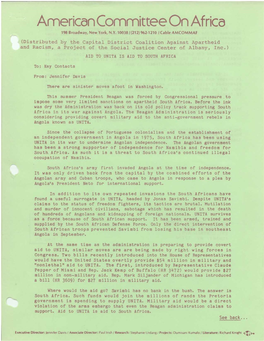 American Committee on Africa 198 Broadway, New York, N .Y