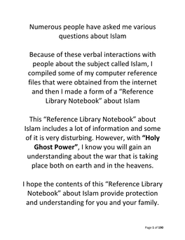 Question About Islam