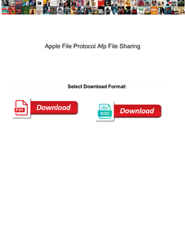 Apple File Protocol Afp File Sharing